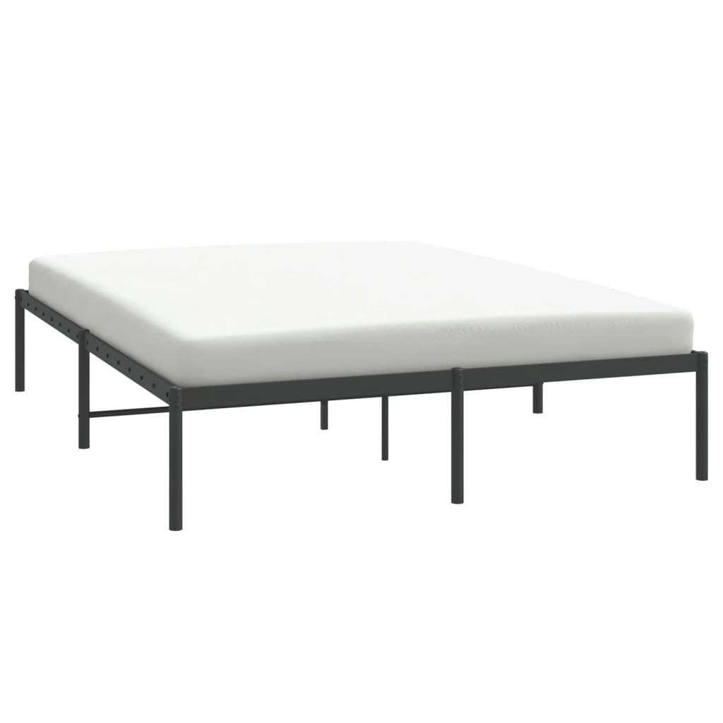 Bedframe metaal zwart 150x200 cm is nu te koop bij PeponiXL, paradijselijk wonen!
