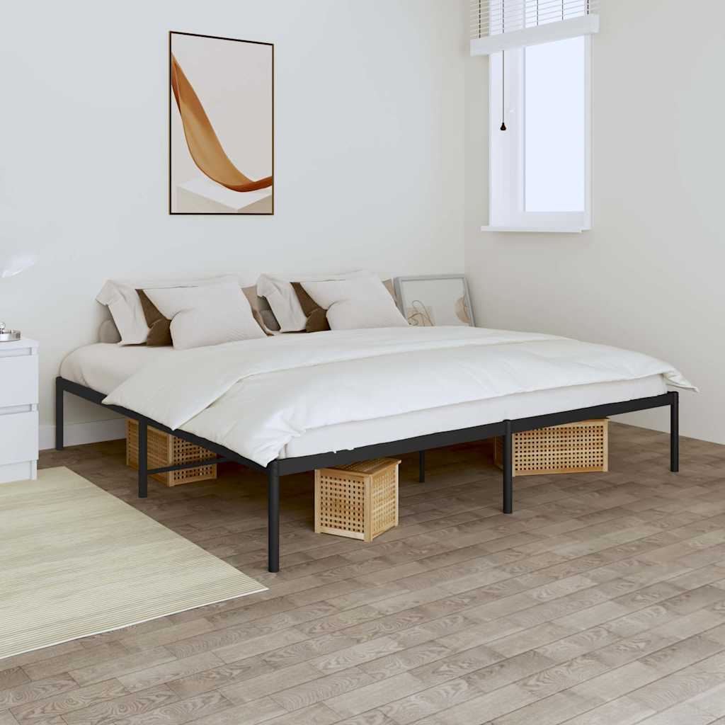 Bedframe metaal zwart 180x200 cm is nu te koop bij PeponiXL, paradijselijk wonen!