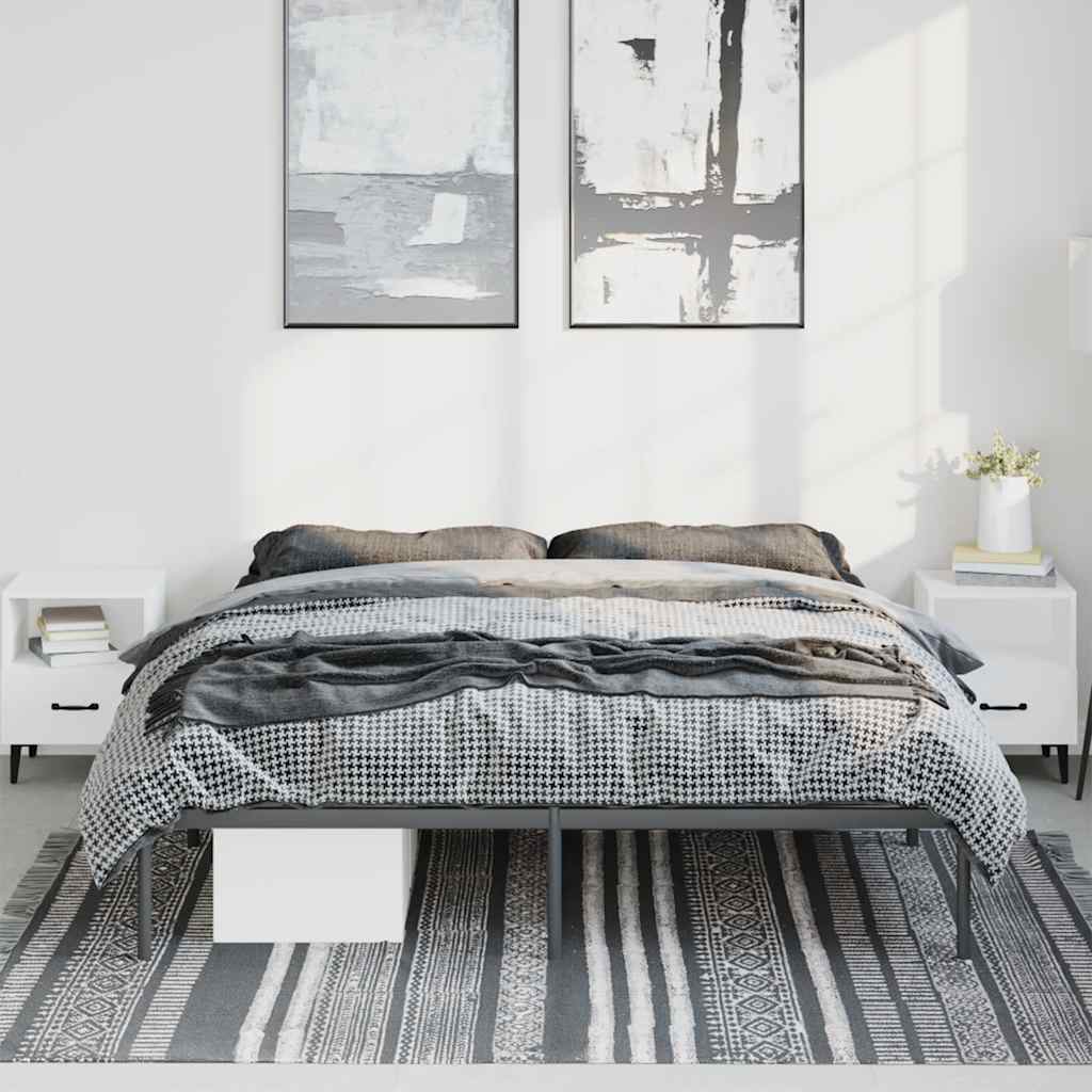 Bedframe metaal zwart 183x213 cm is nu te koop bij PeponiXL, paradijselijk wonen!