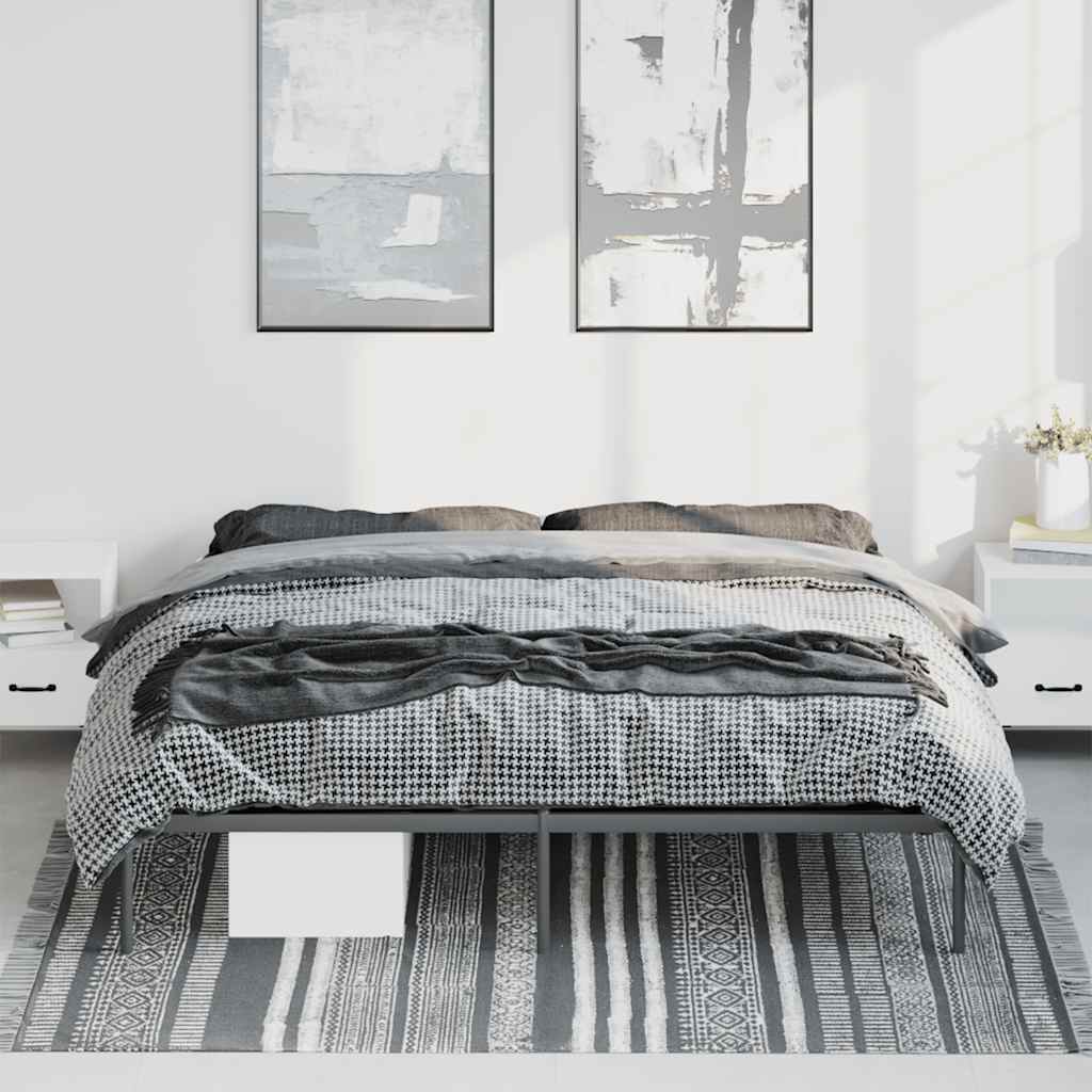 Bedframe metaal zwart 193x203 cm is nu te koop bij PeponiXL, paradijselijk wonen!