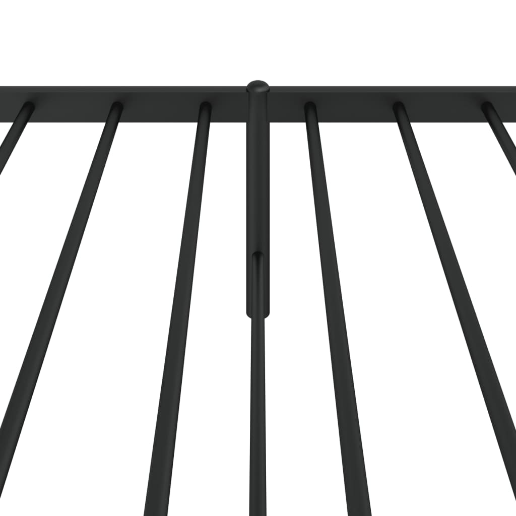 Bedframe met hoofdbord metaal zwart 75x190 cm is nu te koop bij PeponiXL, paradijselijk wonen!