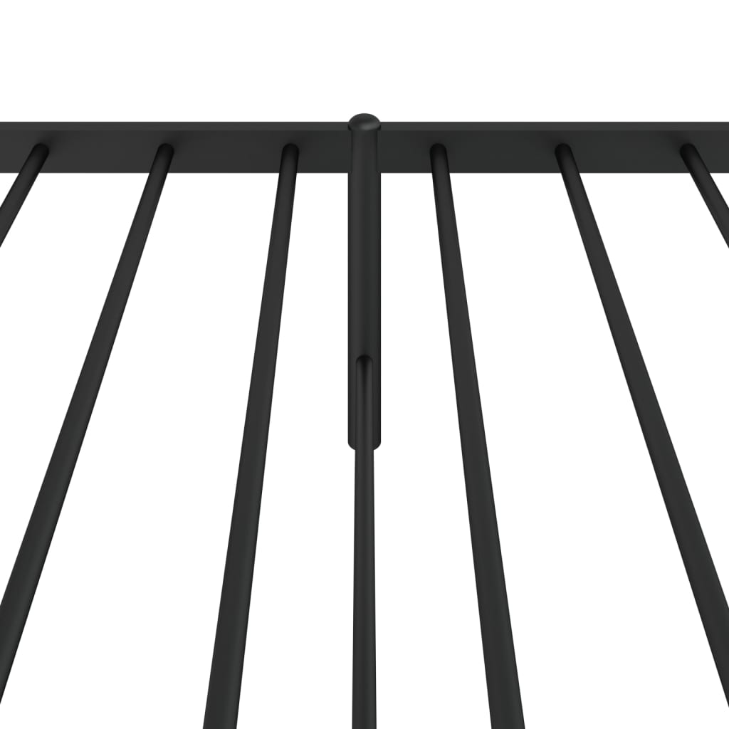 Bedframe met hoofdbord metaal zwart 100x190 cm is nu te koop bij PeponiXL, paradijselijk wonen!