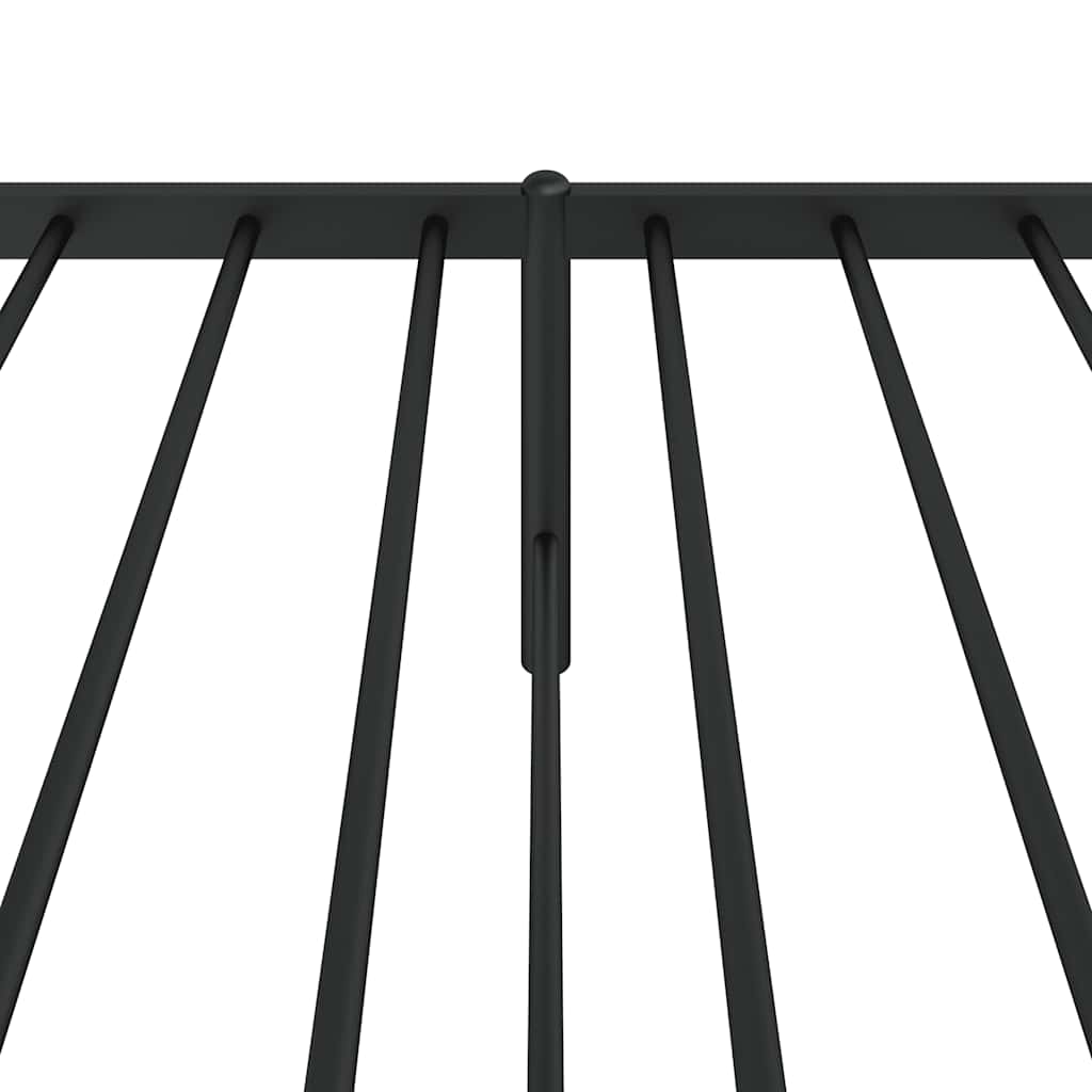 Bedframe met hoofdbord metaal zwart 100x190 cm is nu te koop bij PeponiXL, paradijselijk wonen!