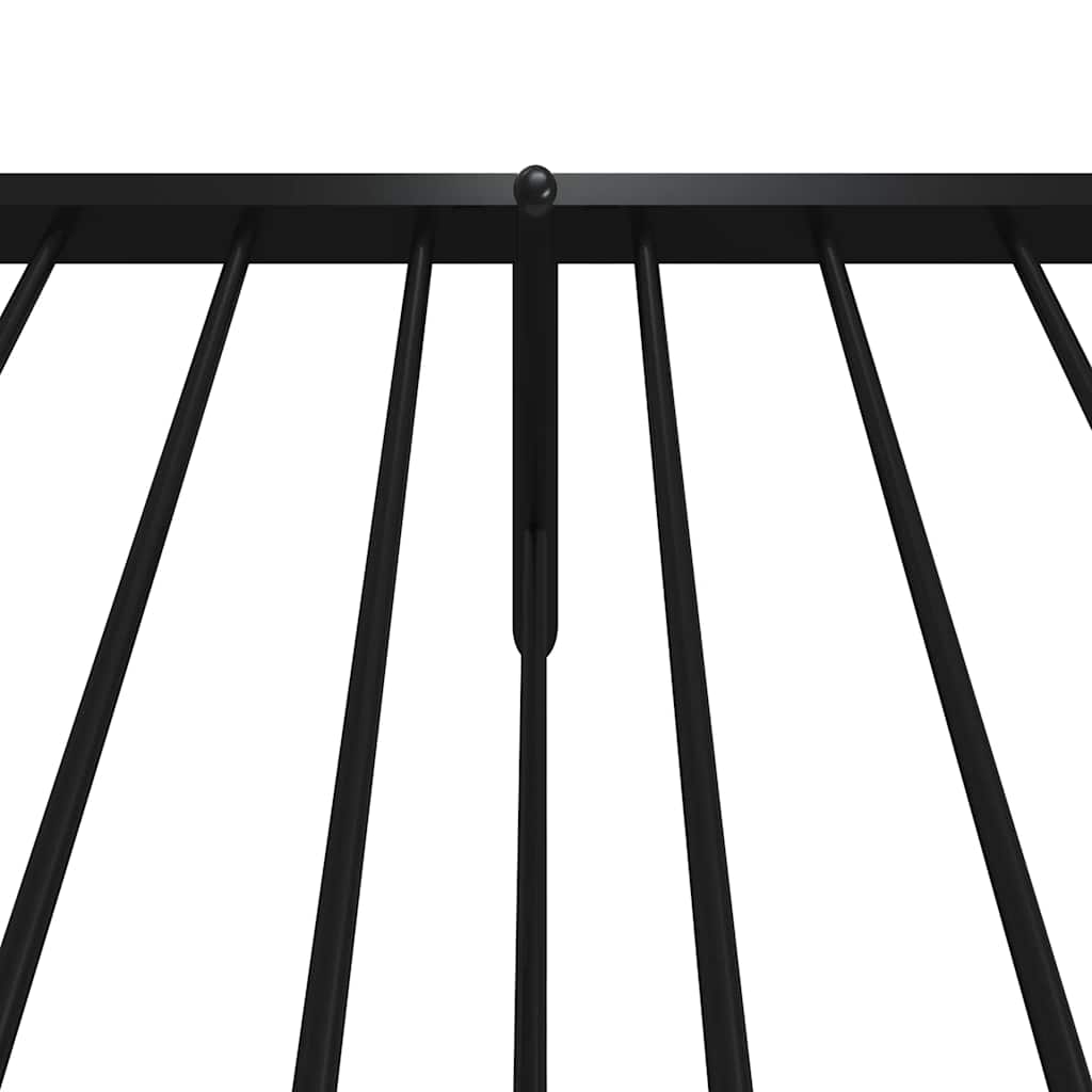 Bedframe met hoofd- en voeteneinde metaal zwart 100x200 cm is nu te koop bij PeponiXL, paradijselijk wonen!