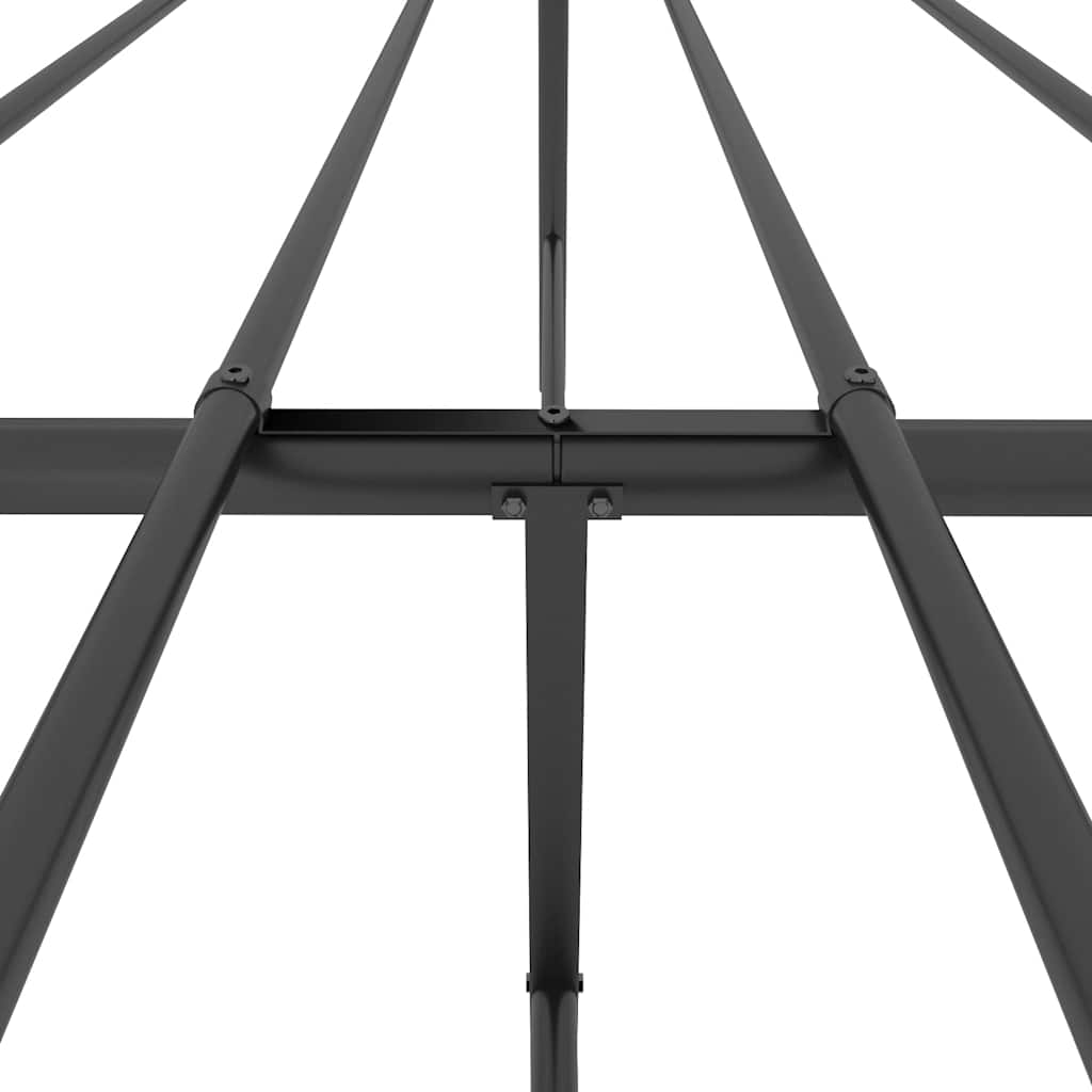 Bedframe met hoofd- en voeteneinde metaal zwart 183x213 cm is nu te koop bij PeponiXL, paradijselijk wonen!
