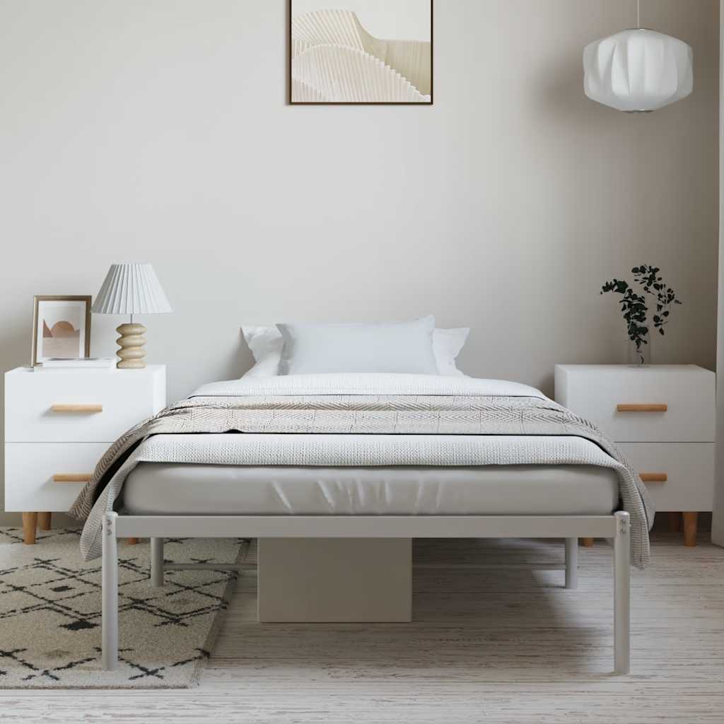 Bedframe metaal wit 100x190 cm is nu te koop bij PeponiXL, paradijselijk wonen!