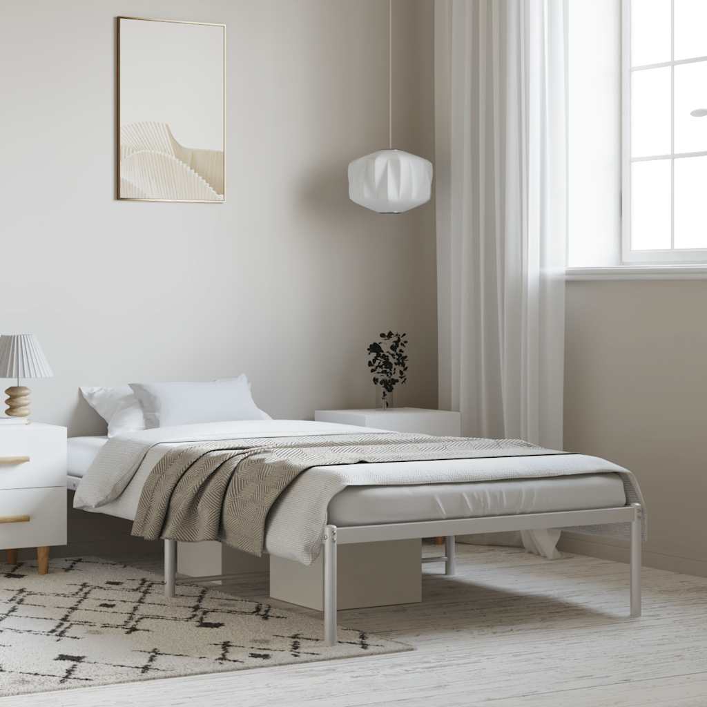 Bedframe metaal wit 100x190 cm is nu te koop bij PeponiXL, paradijselijk wonen!