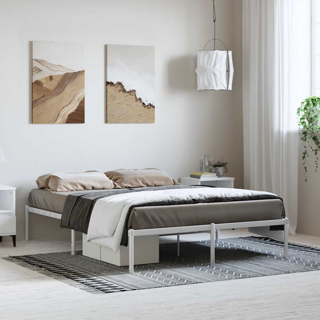 Bedframe metaal wit 135x190 cm is nu te koop bij PeponiXL, paradijselijk wonen!