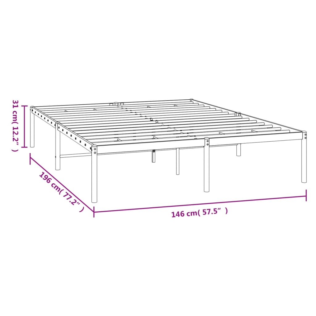 Bedframe metaal wit 140x190 cm is nu te koop bij PeponiXL, paradijselijk wonen!
