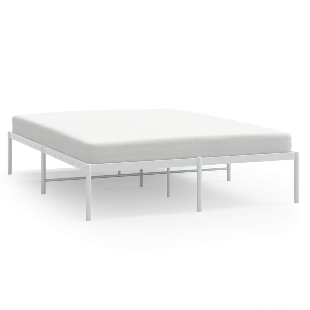 Bedframe metaal wit 150x200 cm is nu te koop bij PeponiXL, paradijselijk wonen!