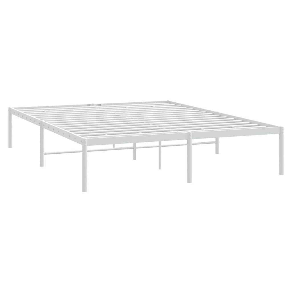 Bedframe metaal wit 150x200 cm is nu te koop bij PeponiXL, paradijselijk wonen!