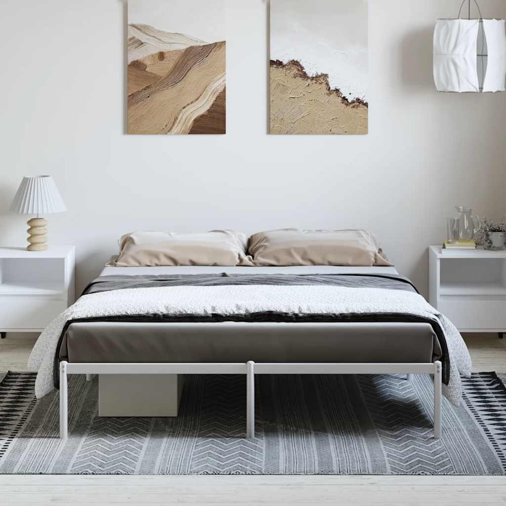 Bedframe metaal wit 150x200 cm is nu te koop bij PeponiXL, paradijselijk wonen!