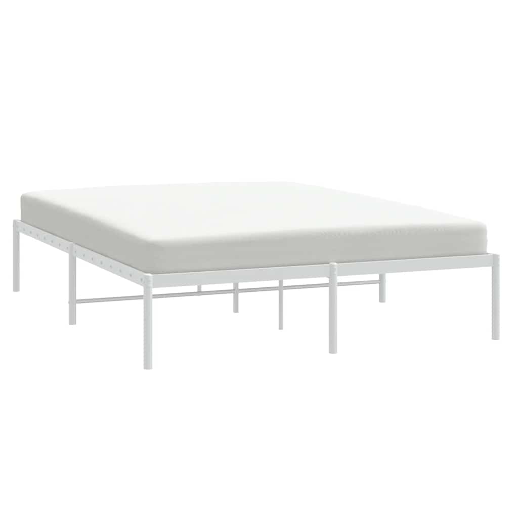 Bedframe metaal wit 150x200 cm is nu te koop bij PeponiXL, paradijselijk wonen!