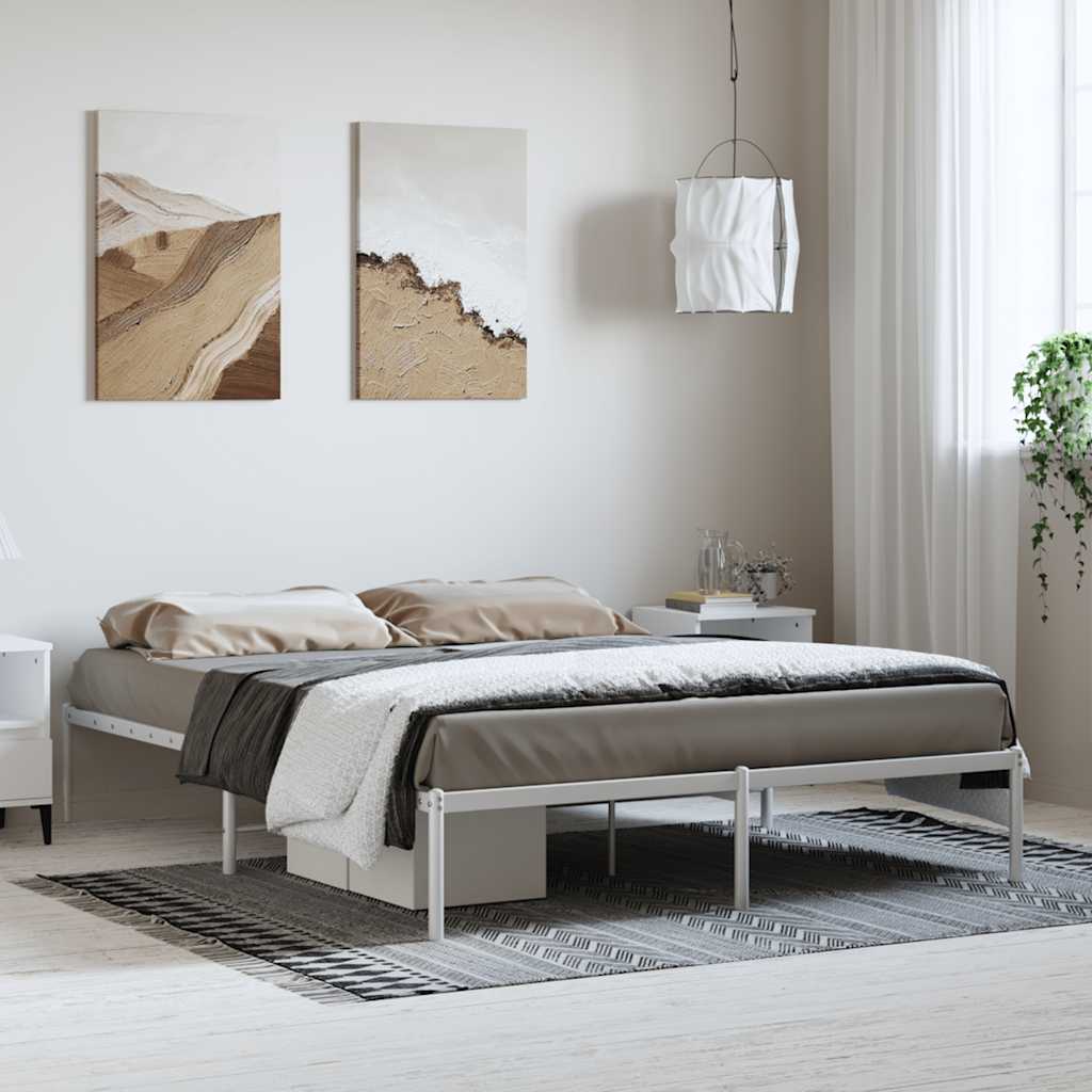 Bedframe metaal wit 150x200 cm is nu te koop bij PeponiXL, paradijselijk wonen!