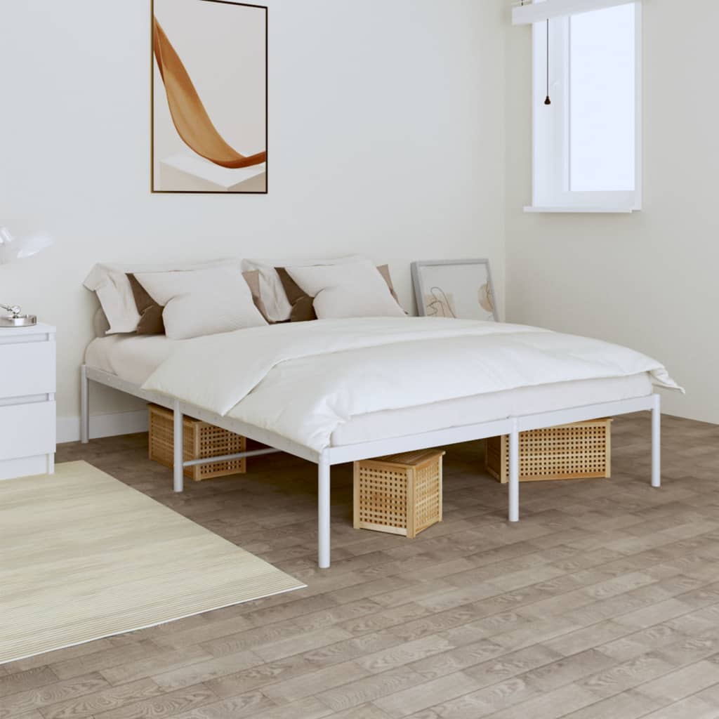 Bedframe metaal wit 160x200 cm is nu te koop bij PeponiXL, paradijselijk wonen!