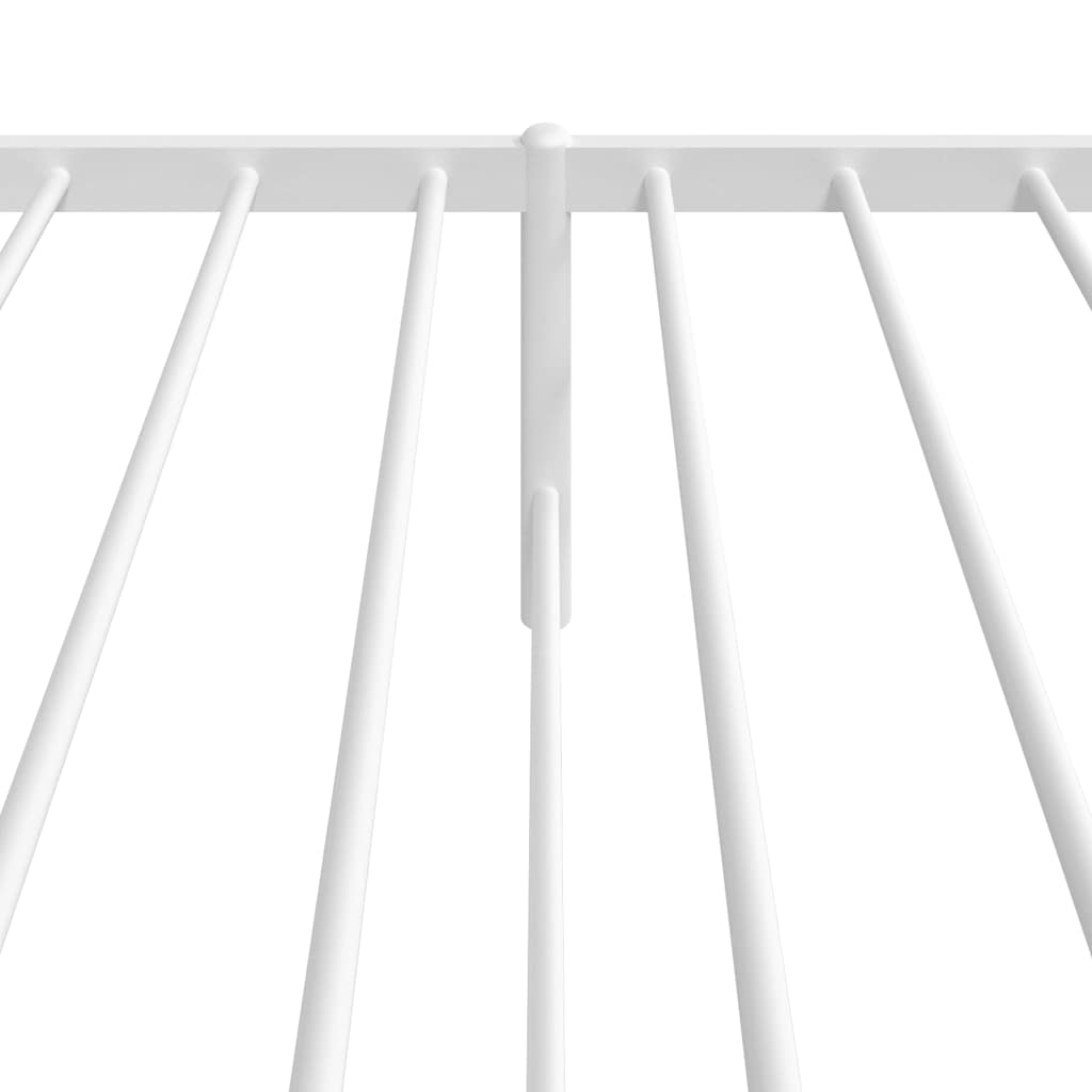 Bedframe met hoofdbord metaal wit 100x200 cm is nu te koop bij PeponiXL, paradijselijk wonen!