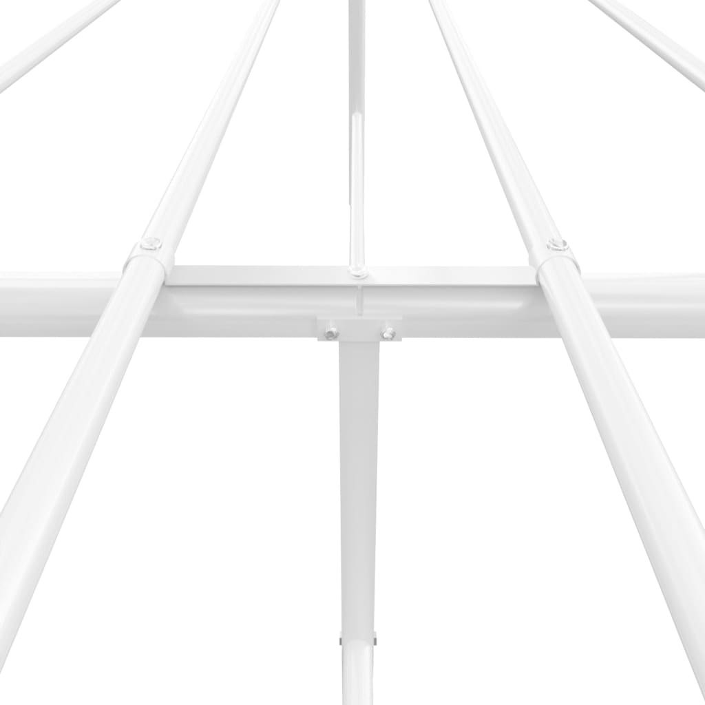 Bedframe met hoofdbord metaal wit 140x190 cm is nu te koop bij PeponiXL, paradijselijk wonen!