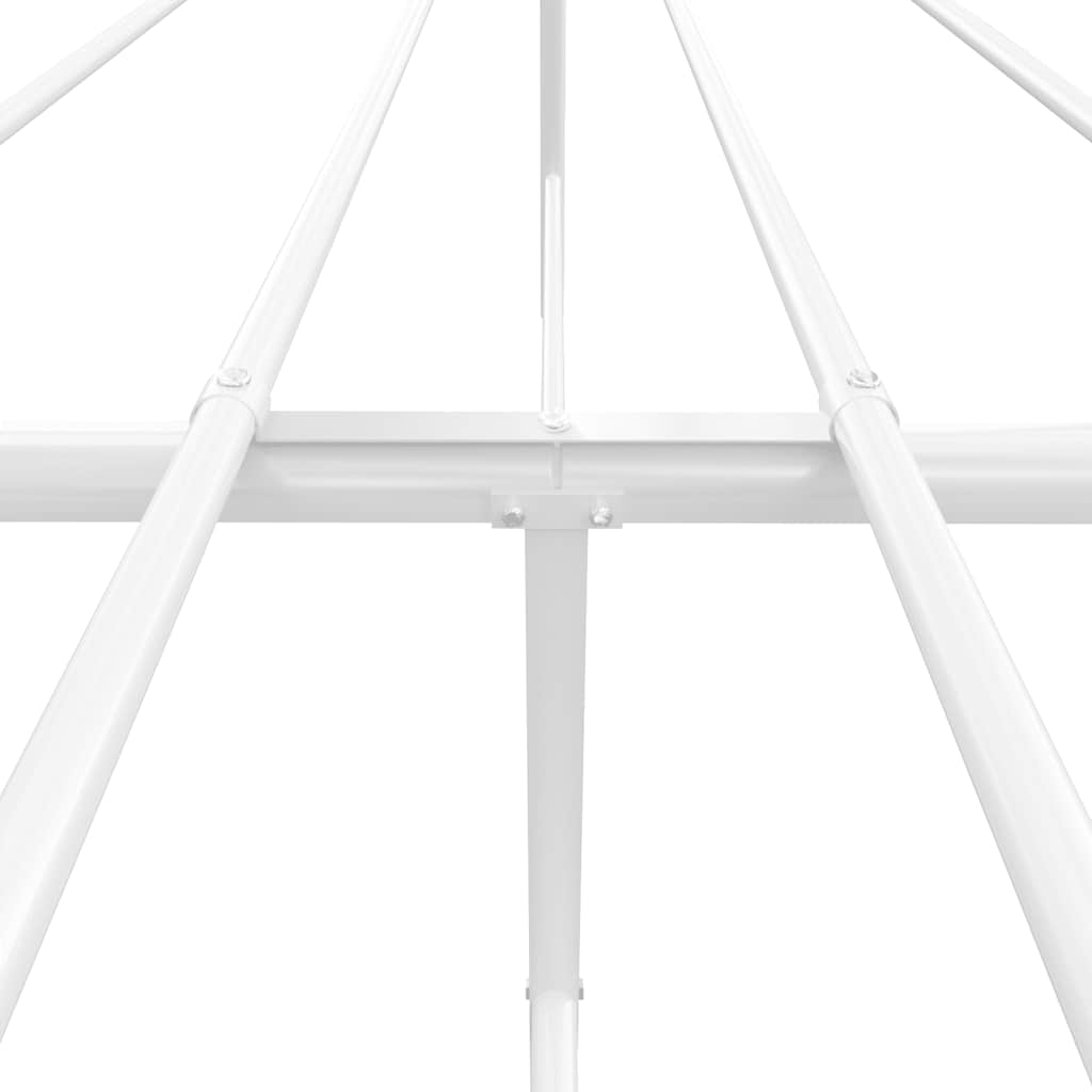 Bedframe met hoofdbord metaal wit 183x213 cm is nu te koop bij PeponiXL, paradijselijk wonen!