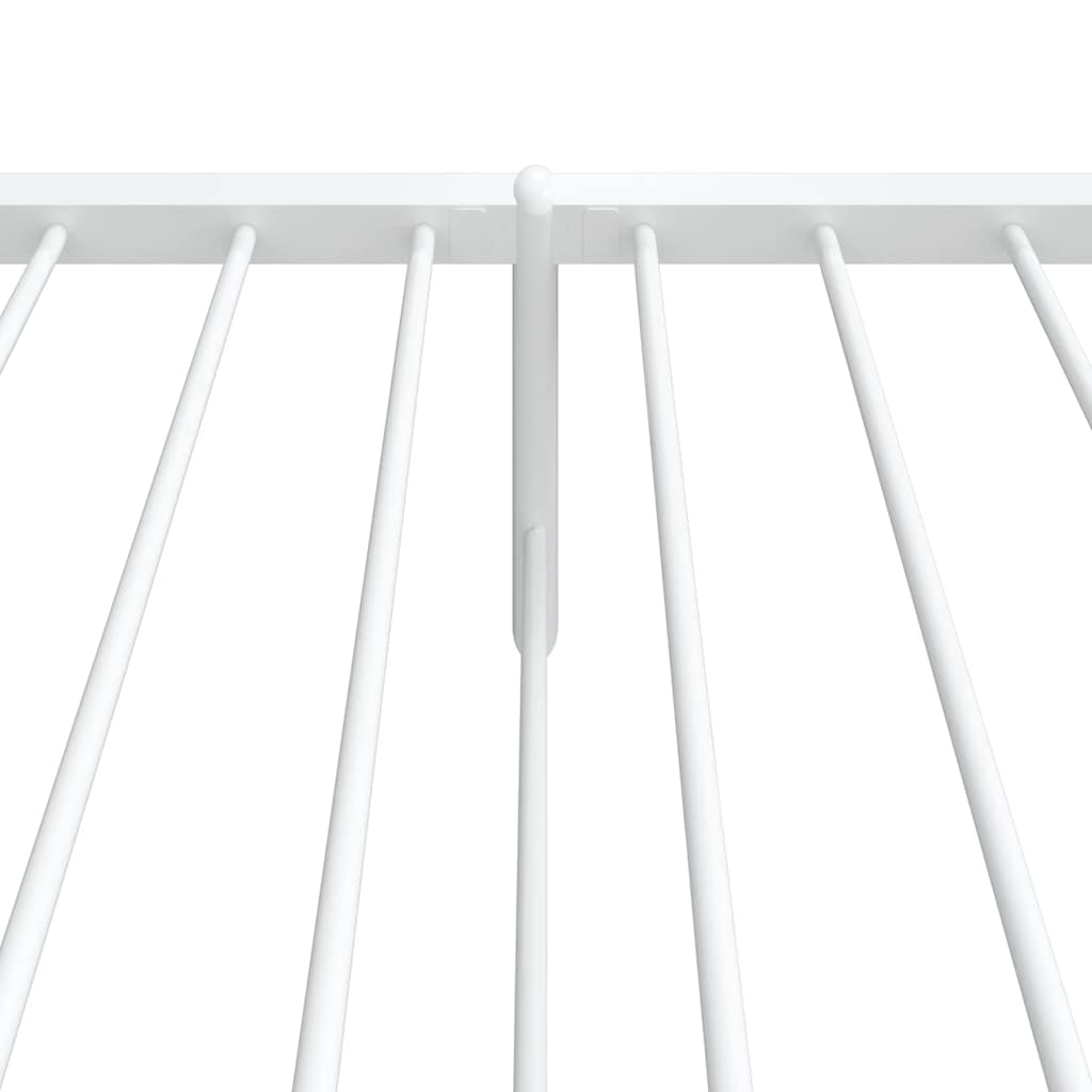 Bedframe met hoofd- en voeteneinde metaal wit 100x200 cm is nu te koop bij PeponiXL, paradijselijk wonen!