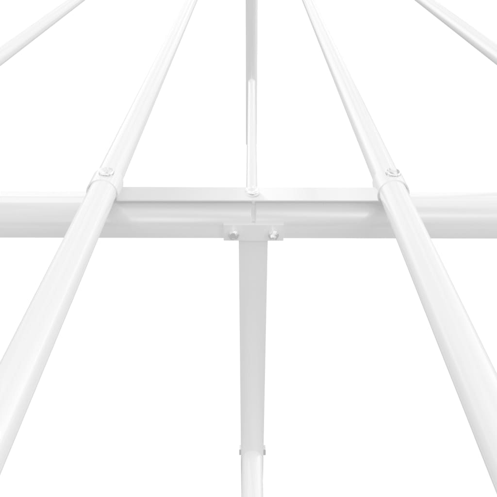 Bedframe met hoofd- en voeteneinde metaal wit 135x190 cm is nu te koop bij PeponiXL, paradijselijk wonen!