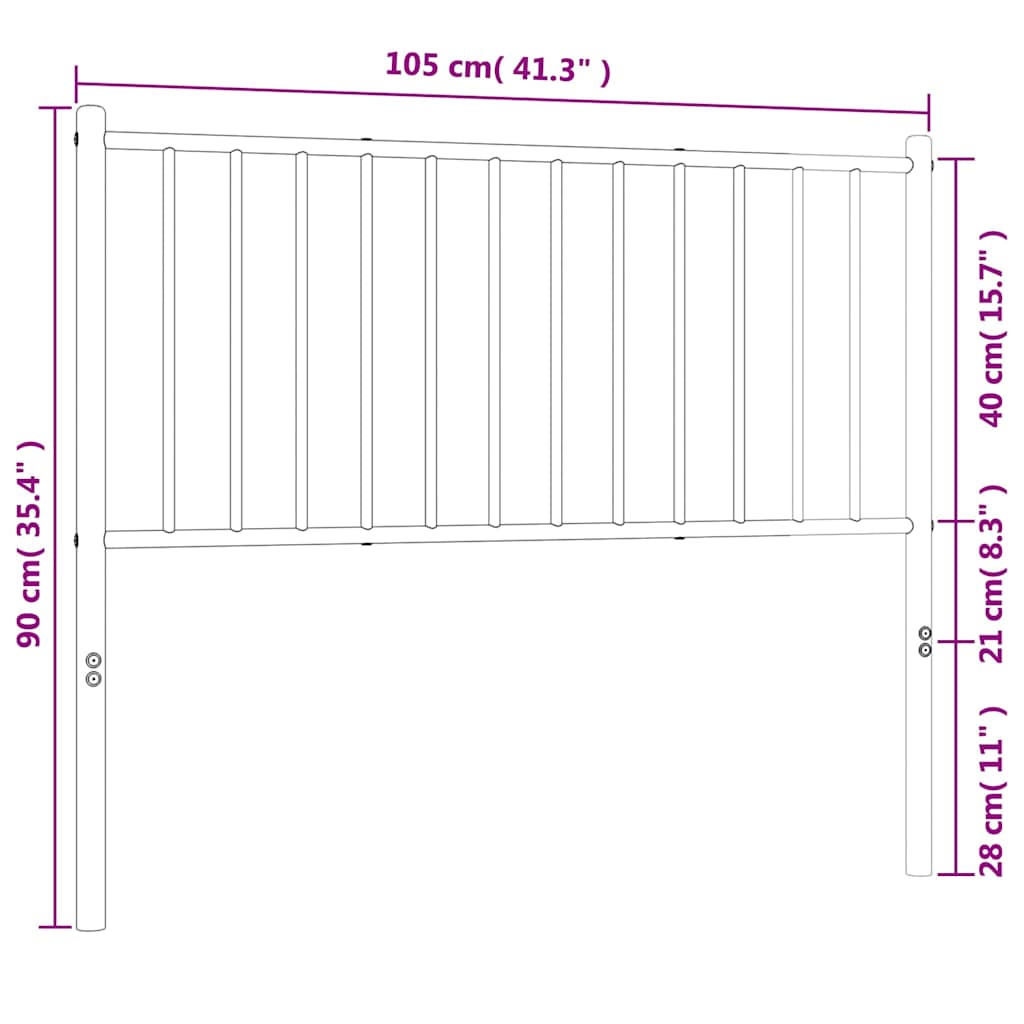 Vervangend hoofdbord metaal wit 100 cm is nu te koop bij PeponiXL, paradijselijk wonen!