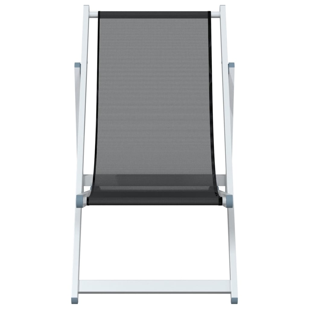 Strandstoelen inklapbaar 2 st aluminium en textileen grijs is nu te koop bij PeponiXL, paradijselijk wonen!