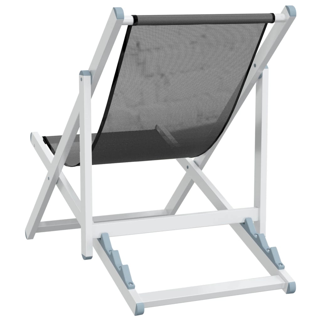 Strandstoelen inklapbaar 2 st aluminium en textileen grijs is nu te koop bij PeponiXL, paradijselijk wonen!