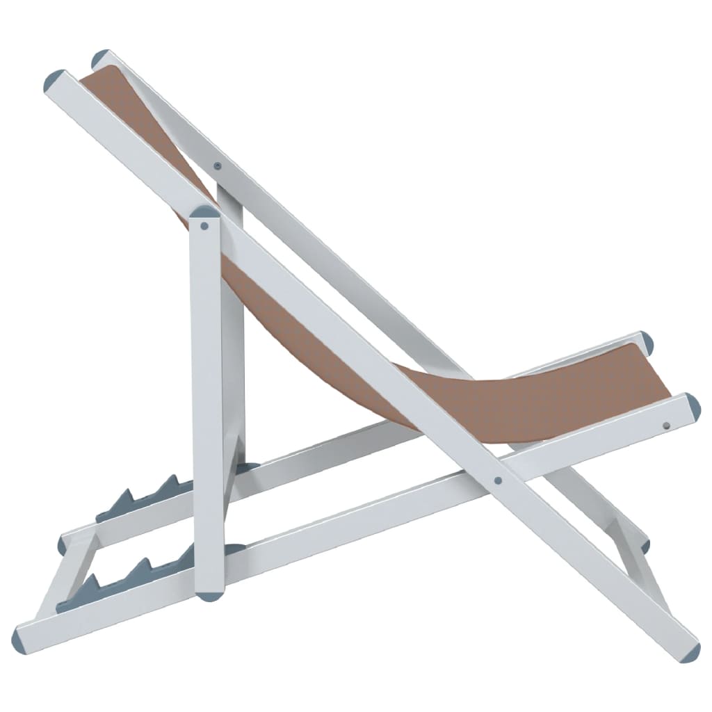 Strandstoelen inklapbaar 2 st aluminium en textileen bruin is nu te koop bij PeponiXL, paradijselijk wonen!