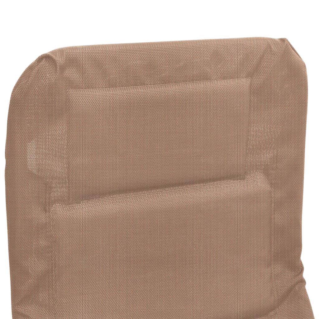 Ligbedden 2 st inklapbaar textileen en gepoedercoat staal taupe is nu te koop bij PeponiXL, paradijselijk wonen!