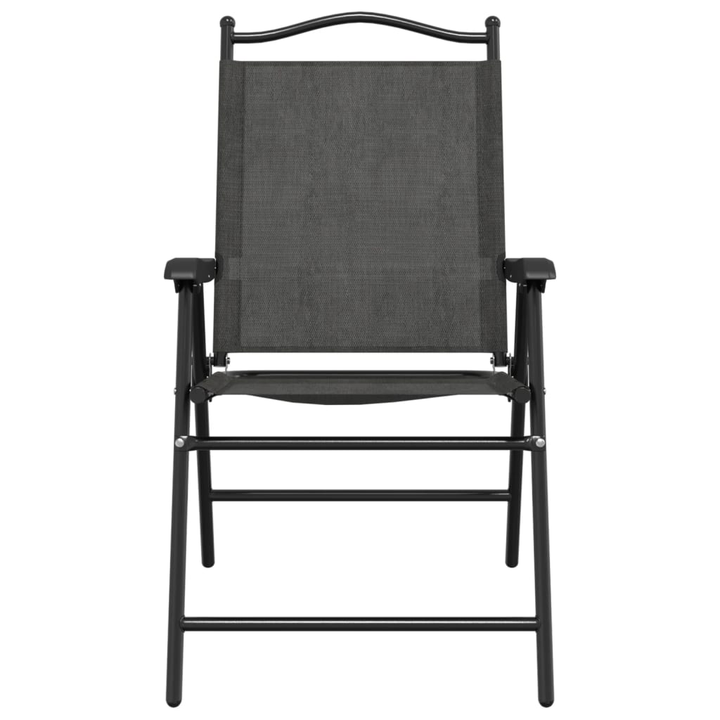 Tuinstoelen 2 st inklapbaar staal en textileen gemêleerd grijs is nu te koop bij PeponiXL, paradijselijk wonen!