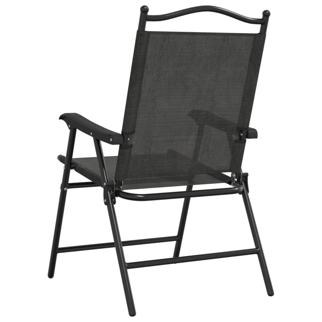 Tuinstoelen 2 st inklapbaar staal en textileen gemêleerd grijs is nu te koop bij PeponiXL, paradijselijk wonen!