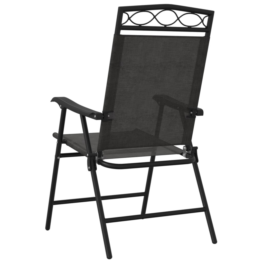Tuinstoelen 2 st inklapbaar staal en textileen gemêleerd grijs is nu te koop bij PeponiXL, paradijselijk wonen!