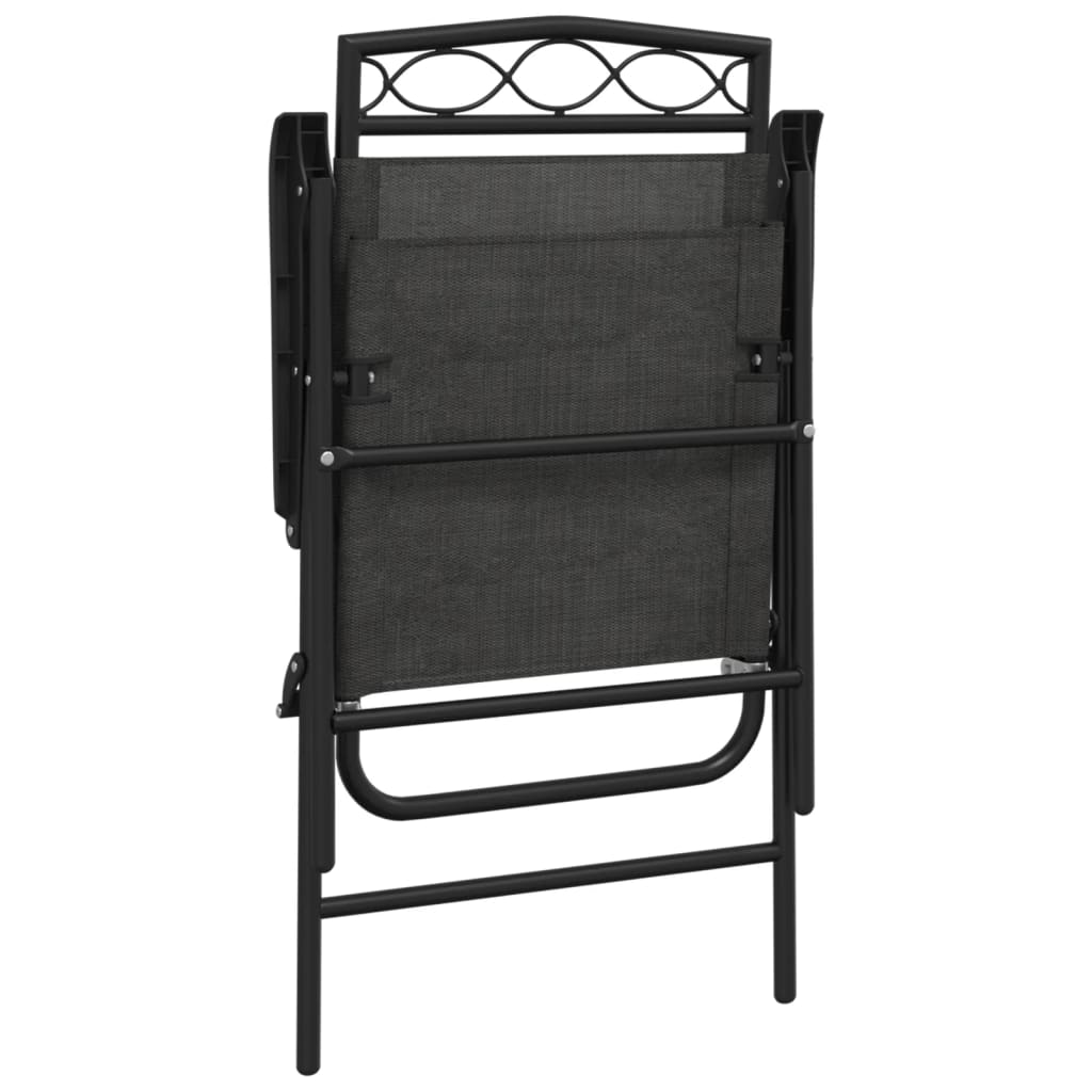 Tuinstoelen 2 st inklapbaar staal en textileen gemêleerd grijs is nu te koop bij PeponiXL, paradijselijk wonen!