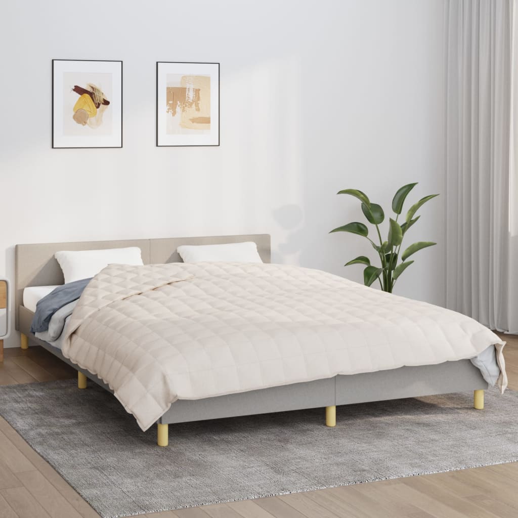 Verzwaringsdeken 220x230 cm 11 kg stof lichtcrèmekleurig is nu te koop bij PeponiXL, paradijselijk wonen!