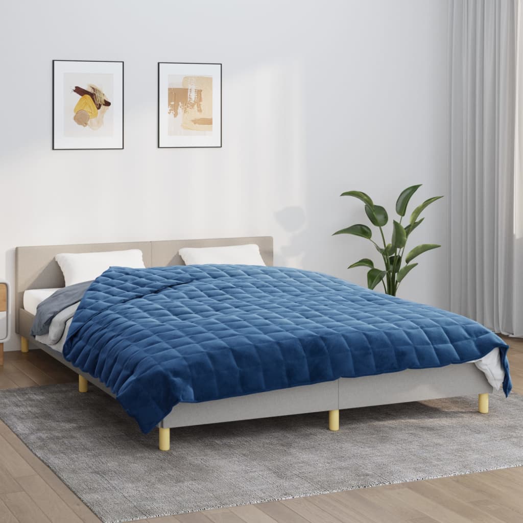 Verzwaringsdeken 220x240 cm 11 kg stof blauw is nu te koop bij PeponiXL, paradijselijk wonen!
