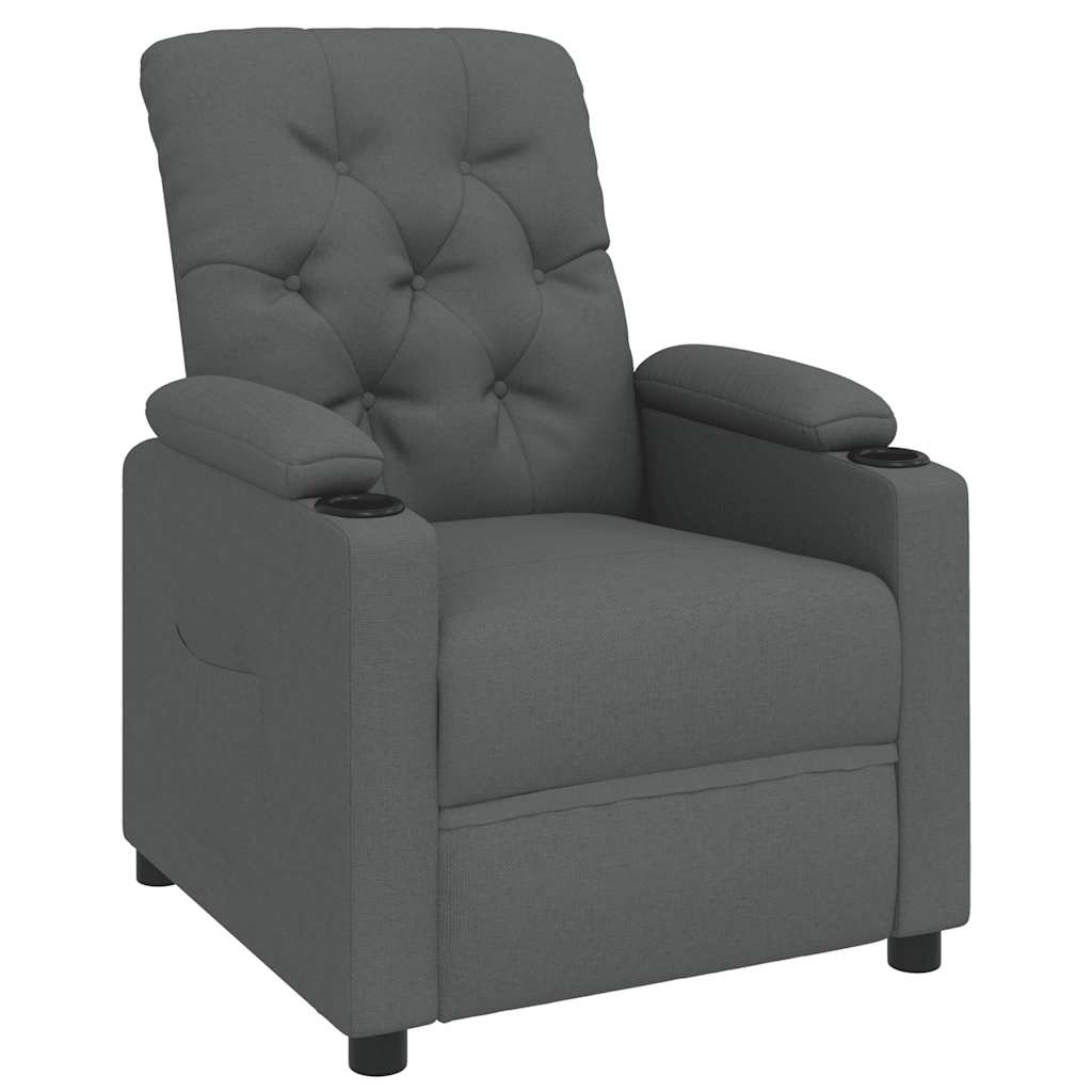 Relaxfauteuil donkergrijze stof is nu te koop bij PeponiXL, paradijselijk wonen!