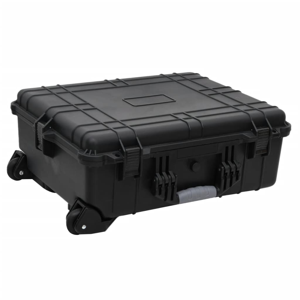 Flightcase op wieltjes 63x50x23 cm PP zwart is nu te koop bij PeponiXL, paradijselijk wonen!