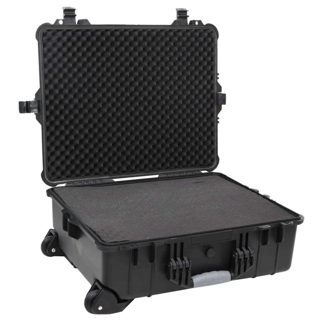 Flightcase op wieltjes 63x50x23 cm PP zwart is nu te koop bij PeponiXL, paradijselijk wonen!