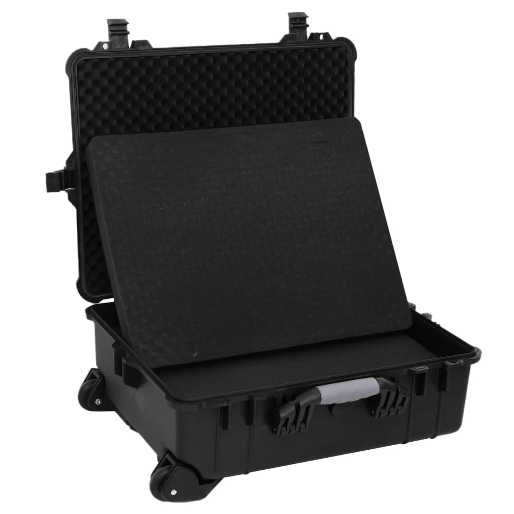 Flightcase op wieltjes 63x50x23 cm PP zwart is nu te koop bij PeponiXL, paradijselijk wonen!