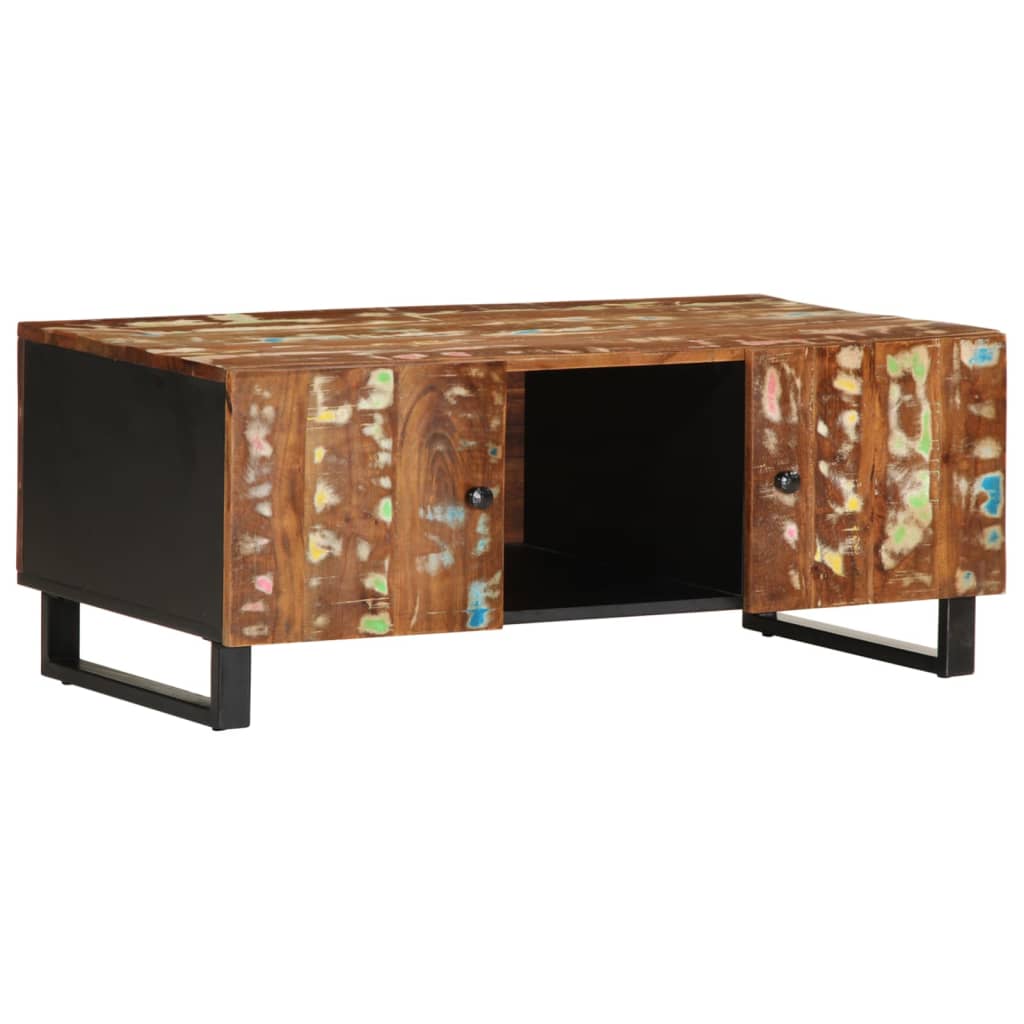 Salontafel 100x54x40 cm massief gerecycled hout en bewerkt hout is nu te koop bij PeponiXL, paradijselijk wonen!