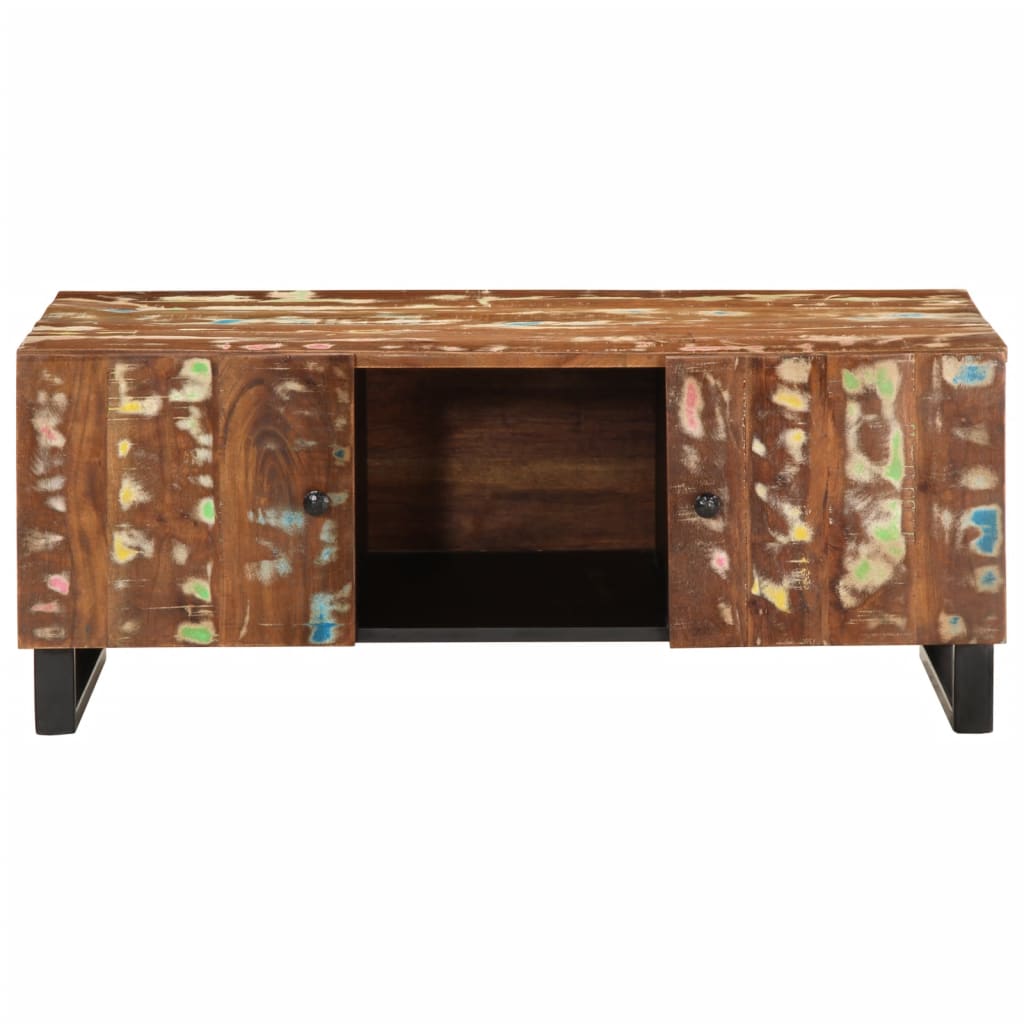Salontafel 100x54x40 cm massief gerecycled hout en bewerkt hout is nu te koop bij PeponiXL, paradijselijk wonen!