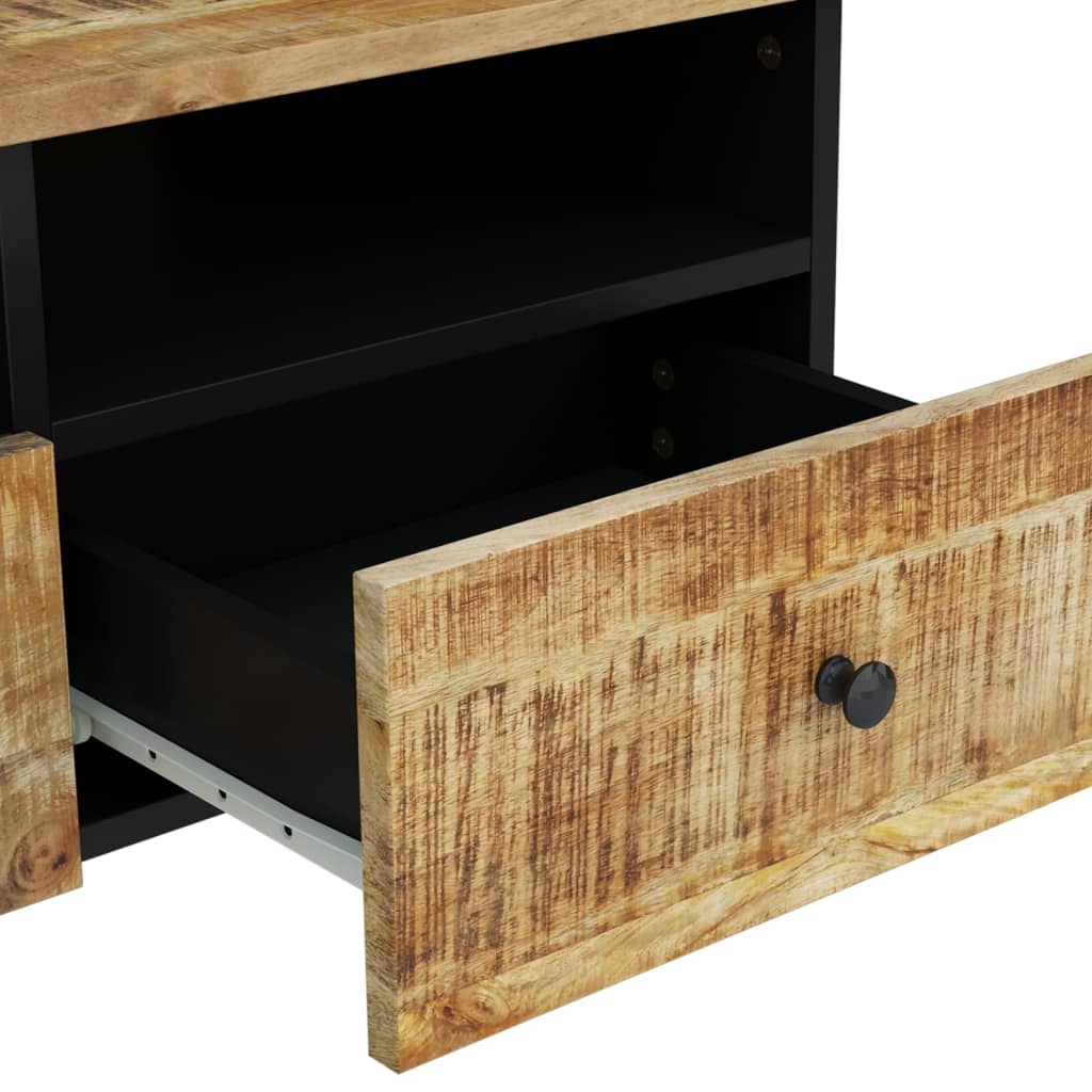 Salontafel 80x54x40 cm massief mangohout en bewerkt hout is nu te koop bij PeponiXL, paradijselijk wonen!