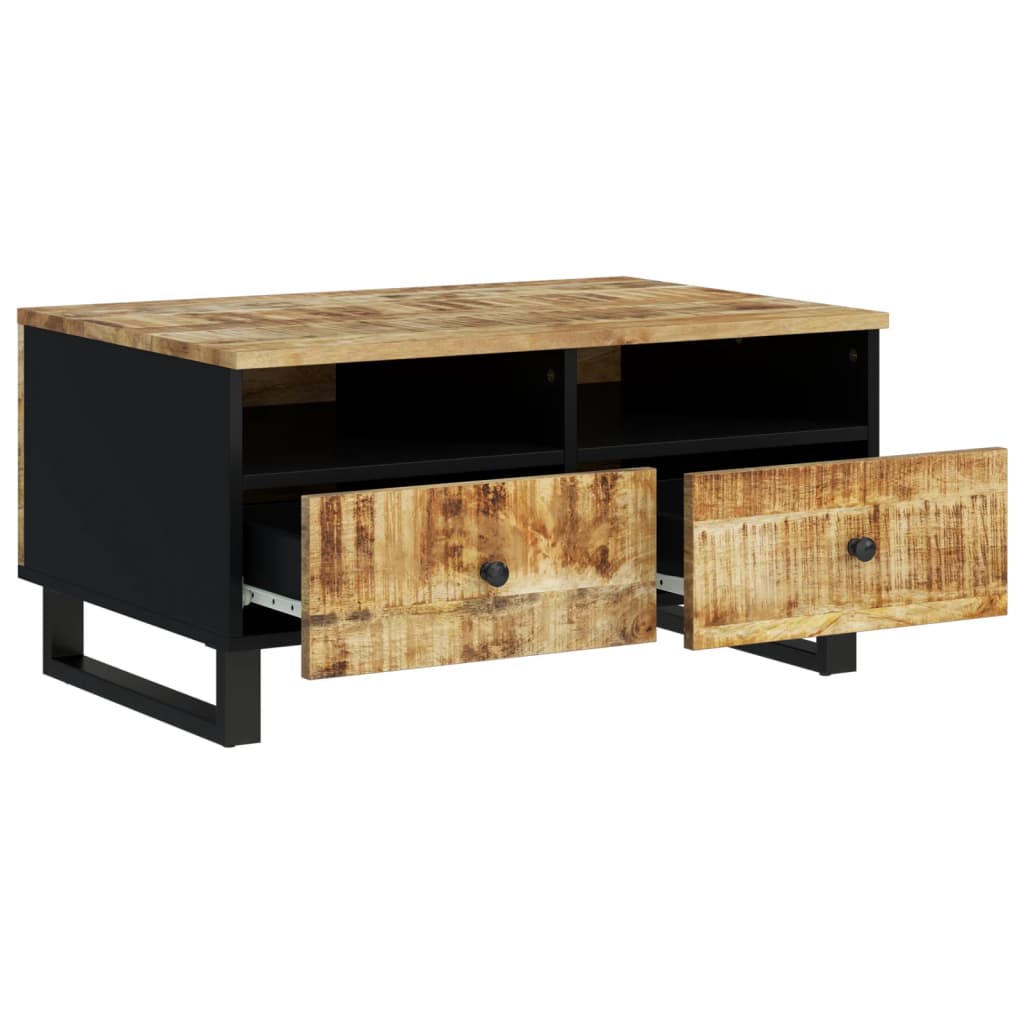 Salontafel 80x54x40 cm massief mangohout en bewerkt hout is nu te koop bij PeponiXL, paradijselijk wonen!