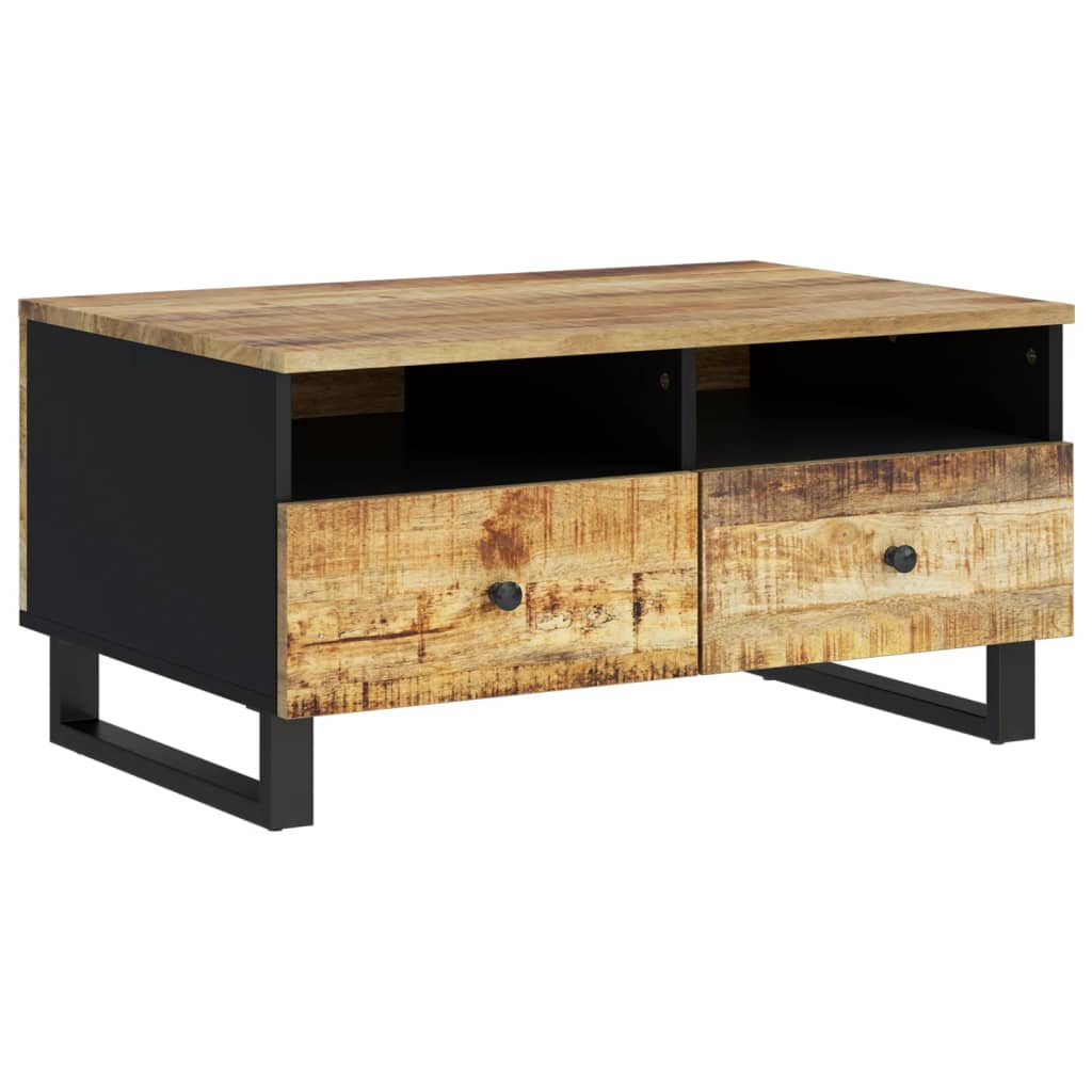 Salontafel 80x54x40 cm massief mangohout en bewerkt hout is nu te koop bij PeponiXL, paradijselijk wonen!