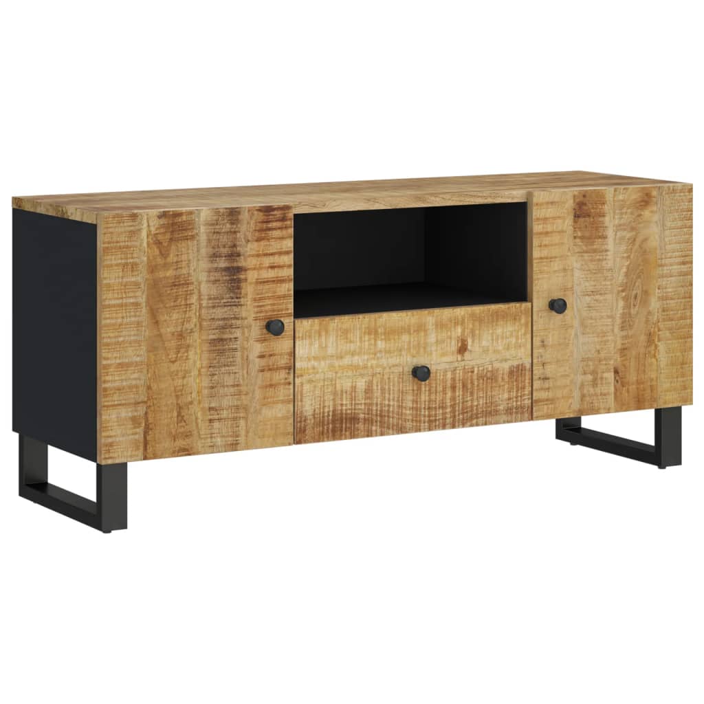 Tv-meubel 105x33,5x46 cm massief mangohout en bewerkt hout is nu te koop bij PeponiXL, paradijselijk wonen!