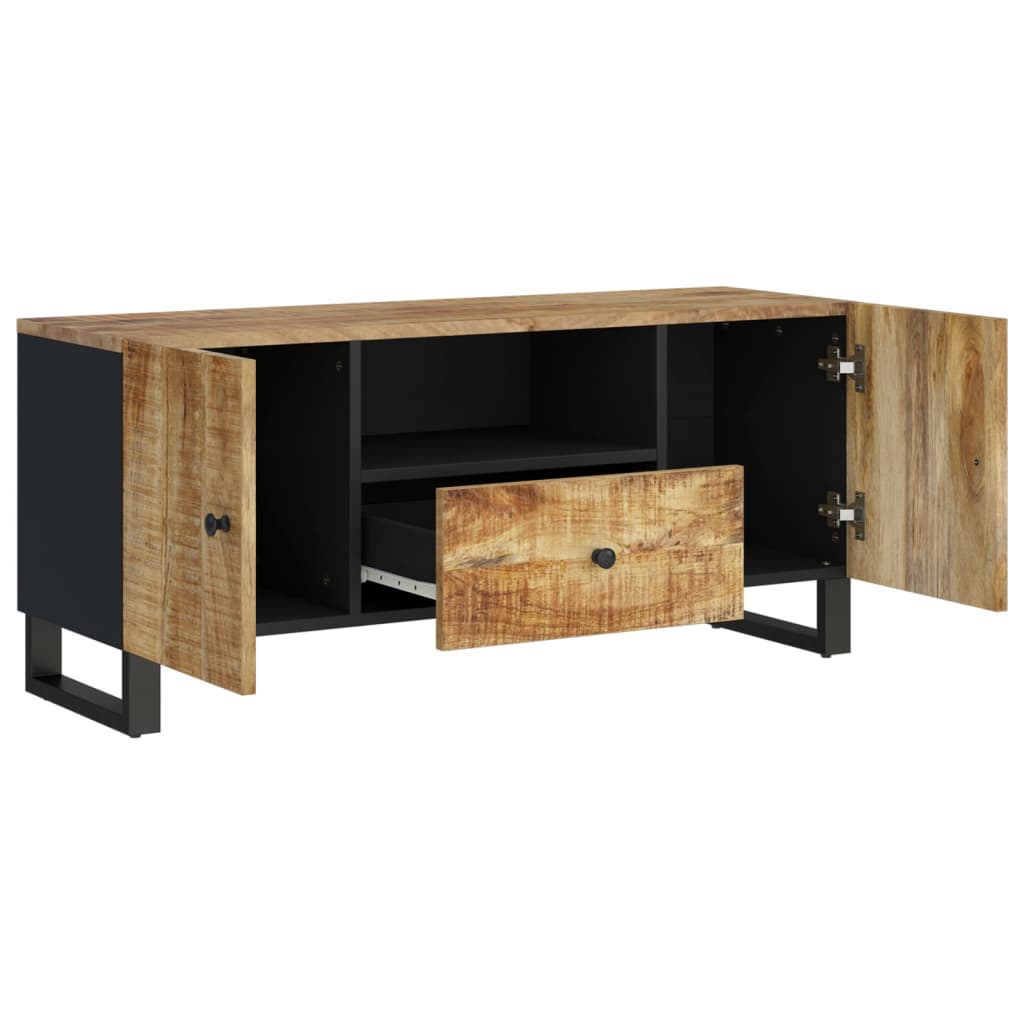 Tv-meubel 105x33,5x46 cm massief mangohout en bewerkt hout is nu te koop bij PeponiXL, paradijselijk wonen!