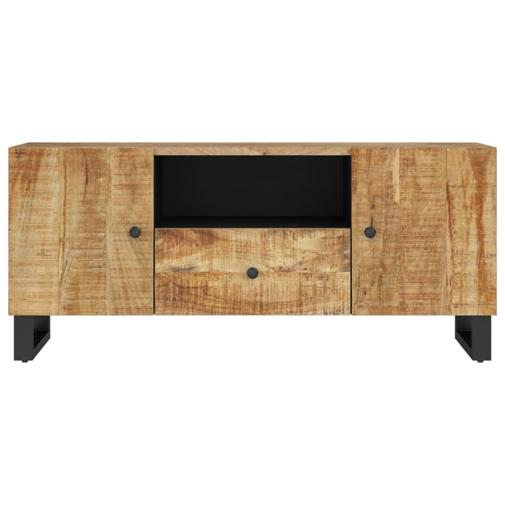 Tv-meubel 105x33,5x46 cm massief mangohout en bewerkt hout is nu te koop bij PeponiXL, paradijselijk wonen!
