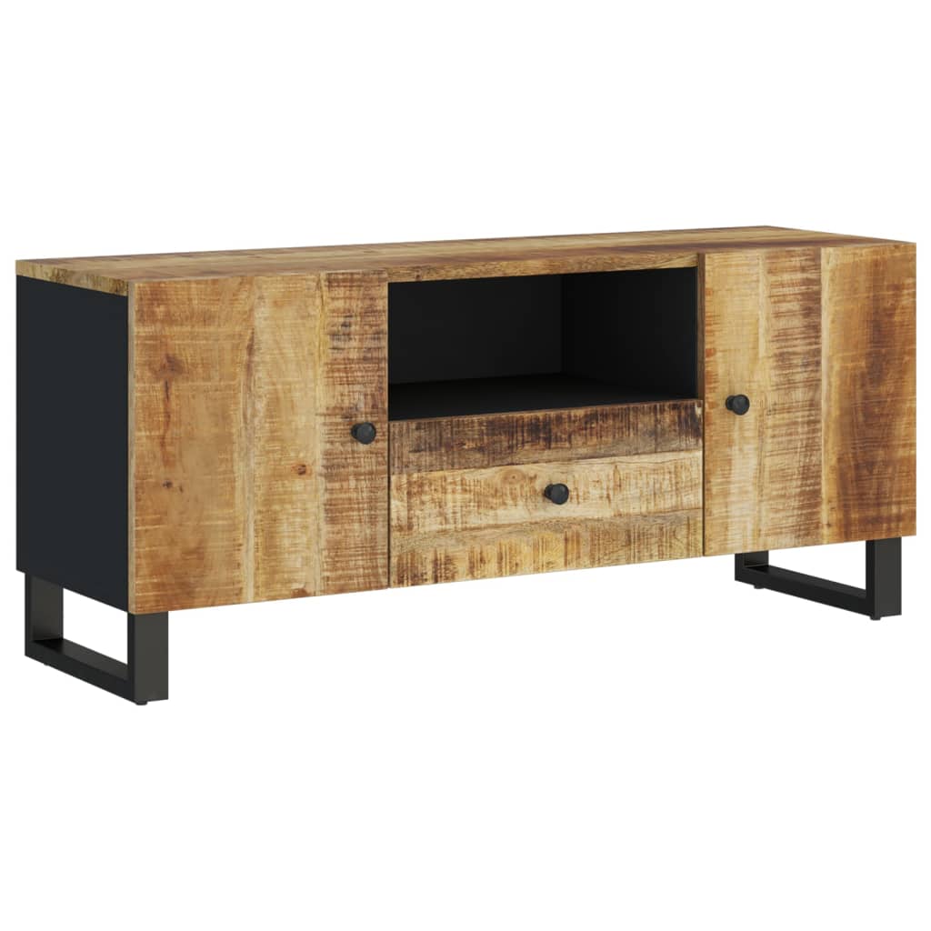 Tv-meubel 105x33,5x46 cm massief mangohout en bewerkt hout is nu te koop bij PeponiXL, paradijselijk wonen!