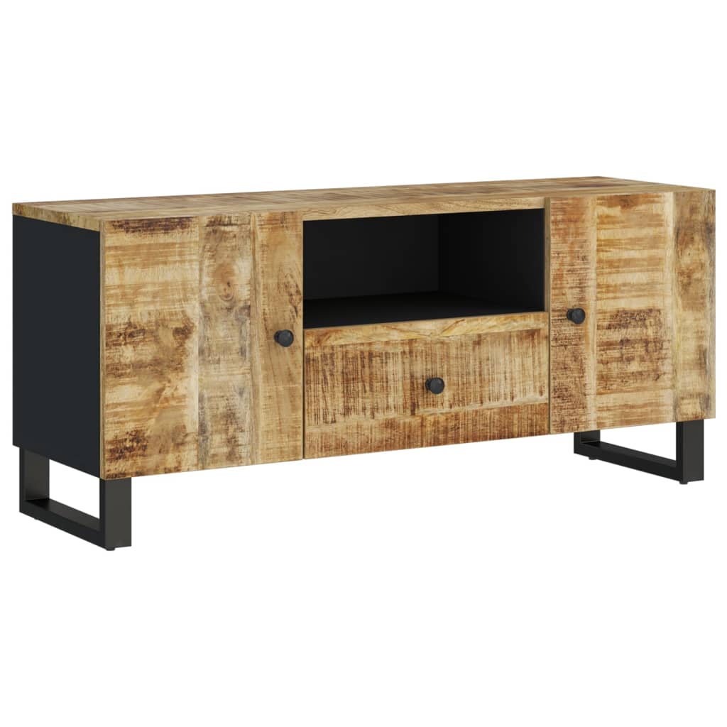 Tv-meubel 105x33,5x46 cm massief mangohout en bewerkt hout is nu te koop bij PeponiXL, paradijselijk wonen!