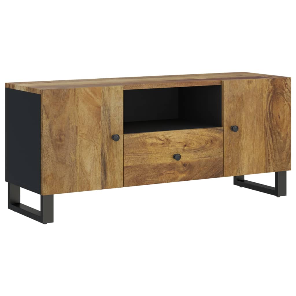 Tv-meubel 105x33,5x46 cm massief mangohout en bewerkt hout is nu te koop bij PeponiXL, paradijselijk wonen!